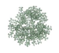 Ideen mit Herz Fiocchi di pietra preziosa, strass, fai da te, decorazioni per regali e biglietti, fai da te, 100 pezzi, 0,9 cm x 1 cm x 0,2 cm (verde trasparente)