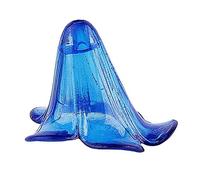 Ideen mit Herz Gonna per angelo di perla, con foro per infilare, ideale come gonna per creare gioielli e angeli di perle (blu, 2,5 x 2,3 cm, 20 pezzi)