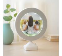 Ideen mit Herz Magic Mirror | cornice illuminata o specchio LED | effetto 3D | bianco | con radio timer | Ø 20,2 cm