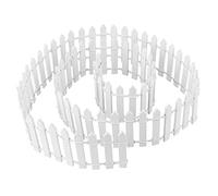 Ideen mit Herz Mini recinzione in legno | 90 cm di lunghezza | Ritagliabile | Piccolo recinto per bricolage, decorazione, modellismo oppure casa delle bambole (Design 2 | 5 cm di altezza | bianco)