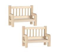 Ideen mit Herz Panchine in legno in miniatura | accessori per casa delle bambole | materiale fai da te | modello ferroviario | panchina | 8 cm x 3,4 cm x 6 cm | 2 pezzi