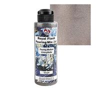 ideen mit herz Royal Flash Pouring Mix 2 in 1 | Pouring Medium e vernice acrilica metallica in uno | Con riflessi metallici e particelle glitterati fini | 180 ml | Pronto all'uso (taupe)