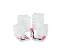 Ideen mit Herz Scatole per batterie e batterie | scatole per batterie o batterie | scatola per il trasporto | Organizer | 6,6 cm x 6,1 cm x 1,8 cm | 12 pezzi