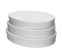 Ideen mit Herz Scatole regalo a forma di uovo | con coperchio | Scatole di cartone | Set da 3 pezzi | 3 diverse dimensioni tra loro | in cartone robusto | Confezione per regali di Pasqua | Ovali |