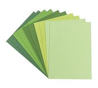 Ideen mit Herz Set di biglietti d'auguri | 10 biglietti colorati e 10 buste bianche | elegante effetto lino | ideale per auguri di compleanno, matrimonio (tonalità verde, DIN B6 | 16,5 x 11,5 cm)