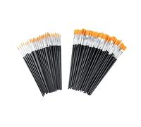 Ideen mit Herz Set di pennelli | pennelli artistici in nylon | confezione grande | Pennello rotondo e pennello piatto | 100 pezzi