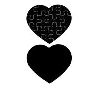 Ideen mit Herz Stampaggio a forma di cuore e puzzle, 2 pezzi