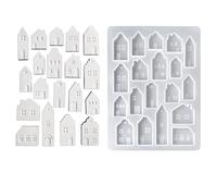 Ideen mit Herz Stampo in silicone | case | per 19 case di diverse dimensioni e design | per gesso, cemento, resina epossidica | versare stampi | per uso alimentare