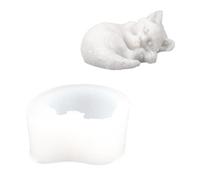 Ideen mit Herz Stampo in silicone per gatto 2, statuetta di gatto, fai da te, stampo per resina epossidica, gesso, cemento, cera o sapone, per uso alimentare