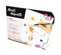 Ideen mit Herz Tavolozza di pittura a strappo, per pittura ad olio, acqua o acrilico, piastra di miscelazione dei colori, pratica e senza pulizia, 23 cm x 30,5 cm, 50 g/m², 40 fogli, 013049