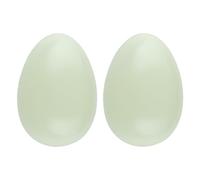 Ideen mit Herz Uova decorative, nido pasquale, decorazione primaverile, con foro per appendere, idea fai da te, diametro 6,5 cm, altezza 10 cm, 2 pezzi (verde pastello)