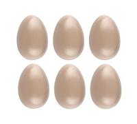 Ideen mit Herz Uova in plastica con foro, altezza 6 cm, diametro 4,5 cm, colori pastello, 6 pezzi (tortora)