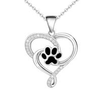 IDELUSH Collane da donna, infinito, collane da donna, infinite, collana a cuore in argento, ciondolo infinito con zirconi, per regali donna e gioielli, Natale, per donne e ragazze, argento, Grande,