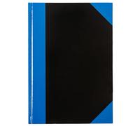 Idena 10094 - Quaderno DIN A6, 96 fogli, 70 g/m², rigato, copertina rigida, blu/nero, 1 pz.