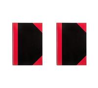 Idena 10146 - Quaderno nel formato A4, 96 pagine, 70 g/m², a quadretti, rilegatura rigida, colore rosso e nero, 1 pezzo (Confezione da 2)