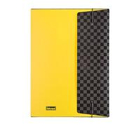 Idena 10182 - Cartella con elastico a quadretti, DIN A4, colore: Nero