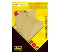 Idena 10234 - Busta DIN C4, 90 g/m², autoadesiva, senza finestra marrone, 10 pezzi