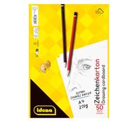 Idena 10384 - Cartoncino da disegno formato A4, 50 fogli sfusi, 250 g/m², 1 pezzo