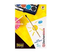 Idena 10387 - Cartoncino da disegno formato A4, 20 fogli, 120 g/m², 1 pezzo