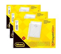 Idena 10404 - Custodia per brochure formato DIN A4, grana, 80µ, 30 pezzi (Confezione da 3)