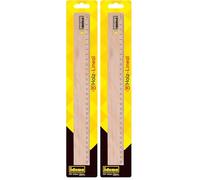 Idena 10425 - Righello in legno 30 cm, naturale, 1 pezzo (Confezione da 2)
