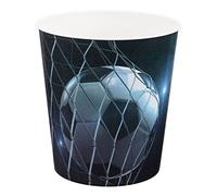 Idena 10488 - Cestino per bambini, con motivo a calcio, in PP, capacità 9 litri, cestino per la camera dei bambini, 1 pz.