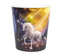 Idena 10842 - Cestino per la carta per bambini, motivo unicorno, capacità 9 litri, in PP, cestino per la camera dei bambini