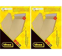 Idena 11093 - Buste per corrispondenza DIN B4, 10 pezzi adesivi, buste pieghevoli con piega inferiore di 4 cm, buste senza finestra, in carta riciclata FSC da 140 g/m² in marrone (Confezione da 2)
