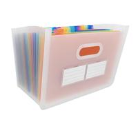 Idena 11125 - Cartellina Archivio Documenti, Buste Porta Documenti, formato A4, in plastica, trasparente, con 24 scomparti colorati, raccoglitore flessibile, con targhette