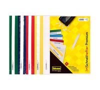 Idena 11350 - Cartella rapida DIN A4, in PP, spessore 250 µ, set premium da 5 (rosso, blu, giallo, verde, bianco)