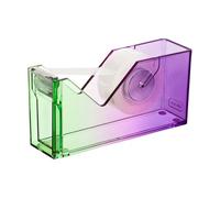 Idena 11362 - Dispenser per nastro adesivo con lama in metallo, incl. 1 rotolo di nastro adesivo, dispenser per nastro adesivo in viola-verde, dimensioni ca. 12,6 x 3,6 x 6,2 cm