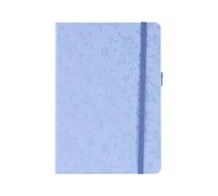 Idena Taccuino A5 11367 – floreale blu, 80 pag. quadretti, 80 g/m², elastico, passante penna, FSC-Mix