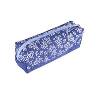 Idena 11368 - Astuccio con Cerniera, Blu con Motivo Floreale, Circa 19 x 7 x 5,5 cm, Astuccio per cancelleria, Materiale da Disegno e da Ufficio