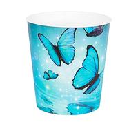 Idena 11544 - Cestino per bambini con motivo a farfalla, in PP, capacità 9 litri, cestino per la camera dei bambini, 1 pz.