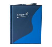 Idena 20103 - Cartella portadocumenti DIN A4, 12 tasche, prova documenti, blu, 1 pz.