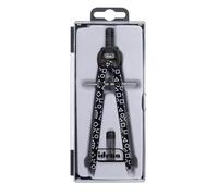 Idena 20166 - Compass Style Geometric con rotella centrale, bussola a regolazione rapida in astuccio, in ue puntali di ricambio in scatola