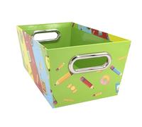 Idena 20170-Scatola Robusto Cartone, Cestino portaoggetti con Manici in Metallo, Circa, Multicolore, ca. 27,9 x 17,8 x 12,7 cm, 20170