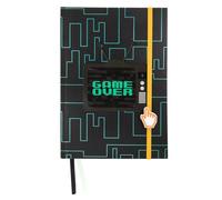 Idena 20187 - Taccuino A5, design da gioco, 128 pagine a scacchiera, 80 g/m², con elastico e 2 pennarelli a nastro, miscela FSC