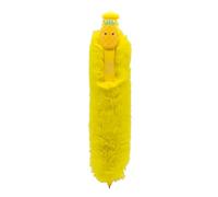 Idena 20201 - Penna a sfera con peluche, penna morbida gialla con clip a forma di ananas, divertente accessorio per scrivere per bambini, adolescenti e ufficio