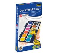 Idena 22061, Scatola di Vernice Opaca con 12 Colori e 1 Tubo di Bianco Opaco, Ottimo per l'Asilo, la Scuola e la Casa