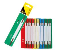 Idena 300411 - Listelli di archiviazione, 10 pezzi, in 4 colori, in plastica