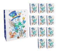 Idena 30337-12 - Sacchetti regalo pupazzo di neve, 12 pezzi, 26 x 32 x 12 cm, sacchetti di carta, sacchetti regalo, sacchetti natalizi
