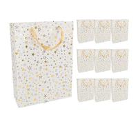 Idena 30355-10 - Sacchetti regalo stelle, 10 pezzi, 18 x 23 x 8 cm, sacchetti di carta, sacchetti regalo, sacchetti natalizi
