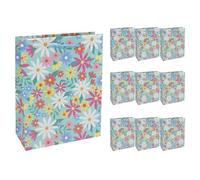 Idena 30384-10 - Sacchetti regalo a forma di fiori, 10 pezzi, sacchetti regalo di dimensioni 18 x 8 x 23 cm, sacchetti di carta con fiori colorati