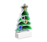Idena 30549 - Albero di Natale a LED Infinity Mirror, Circa 27 x 8 x 40 cm, Lampada Decorativa con 156 LED SMD ed Effetto 3D, Decorazione Natalizia per Interni, con Alimentatore e Cavo da 3 m