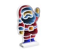 Idena 30551 - Specchio LED Infinity Father Christmas, Circa 25 x 8 x 40 cm, Lampada Decorativa con 288 LED SMD ed Effetto 3D, Decorazione Natalizia per Interni, con Alimentatore e Cavo da 3 m
