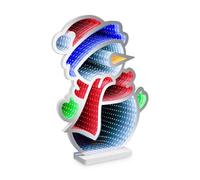 Idena 30552 - Specchio LED Infinity Father Christmas, Circa 35 x 8 x 45 cm, Lampada Decorativa con 246 LED SMD ed Effetto 3D, Decorazione Natalizia per Interni, con Alimentatore e Cavo da 3 m