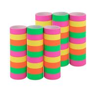 Idena 30553 - Festoni Neon, 6 Rotoli con 9 Strappi ciascuno, in Carta certificata FSC, Come Decorazione per Feste o Compleanni