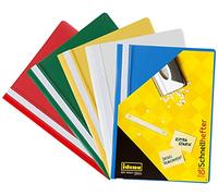 Idena 307007 - Cartella rapida per DIN A4, plastica, 10 pezzi, 5 colori, 2 x blu/bianco/giallo/verde/rosso