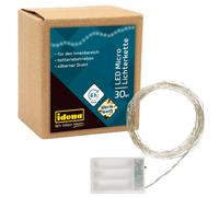 Idena 30er Micro LED Lichterkette silber 3,2 m NUOVO